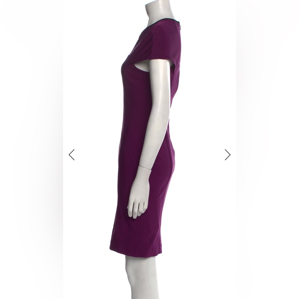Yigal Azrouel Vintage Purple and Black Sheath Dress, Size Medium - Picture 5 of 11